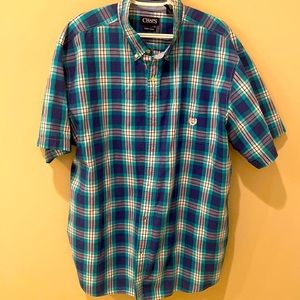 Plaid button down shirt!